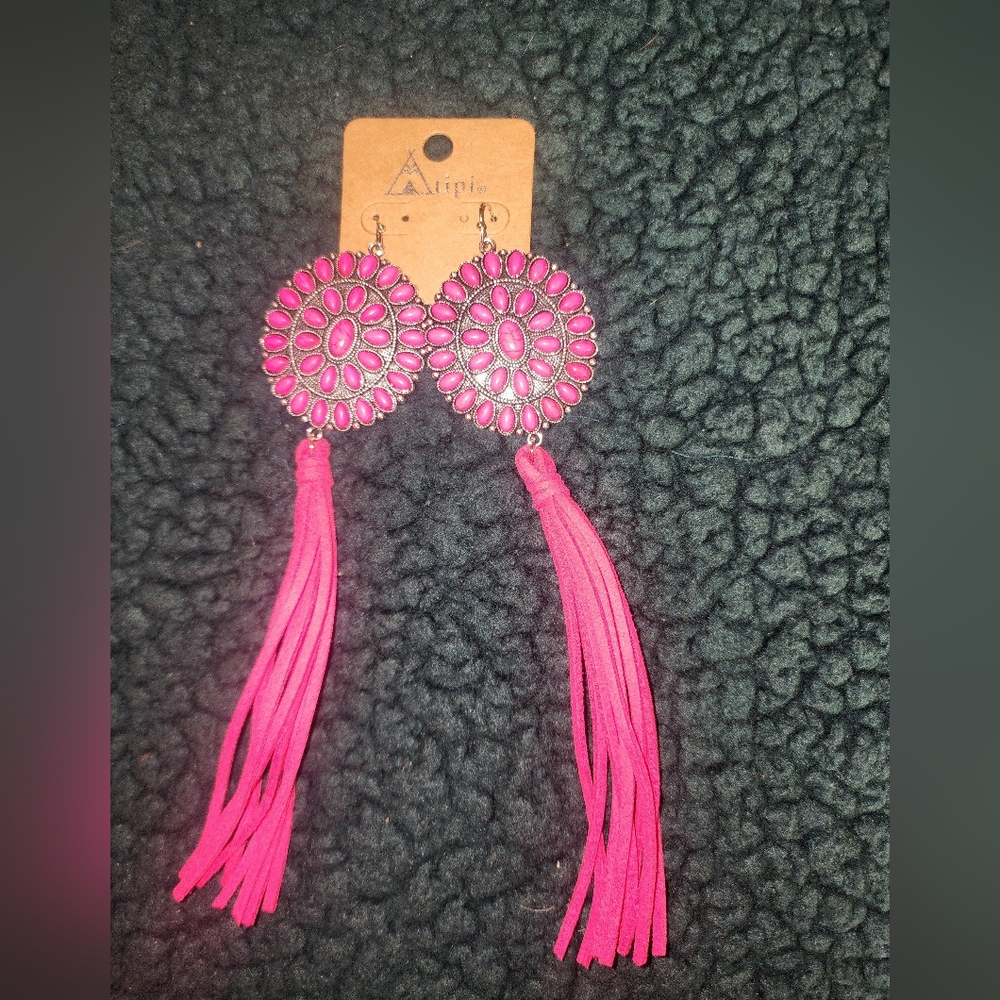 Western Style Squash Blossom Earrings